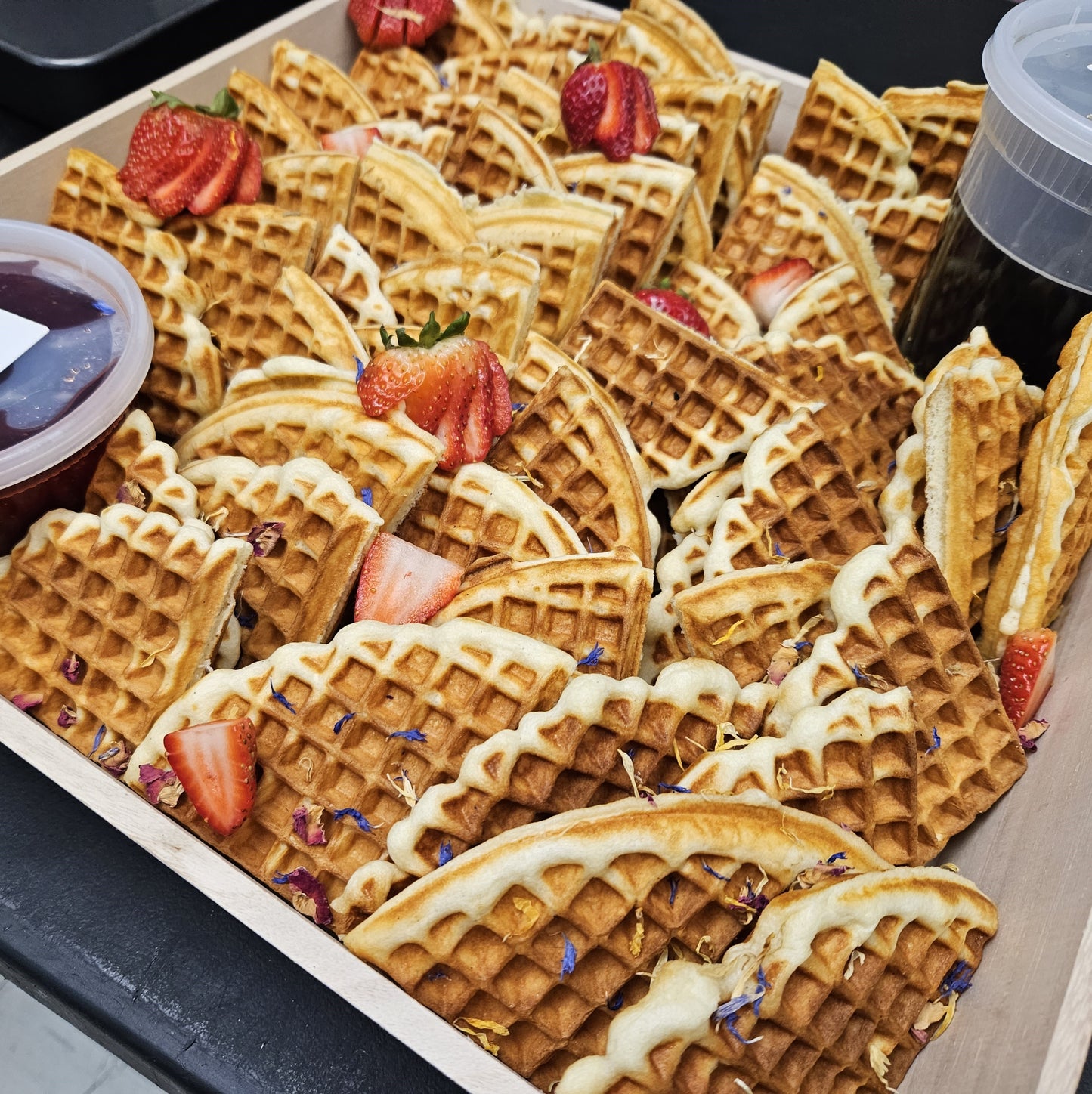 Waffles & Syrup Platter