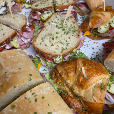 large assorted sandwiches for our lunch catering options - Radical Gardens Timmins
