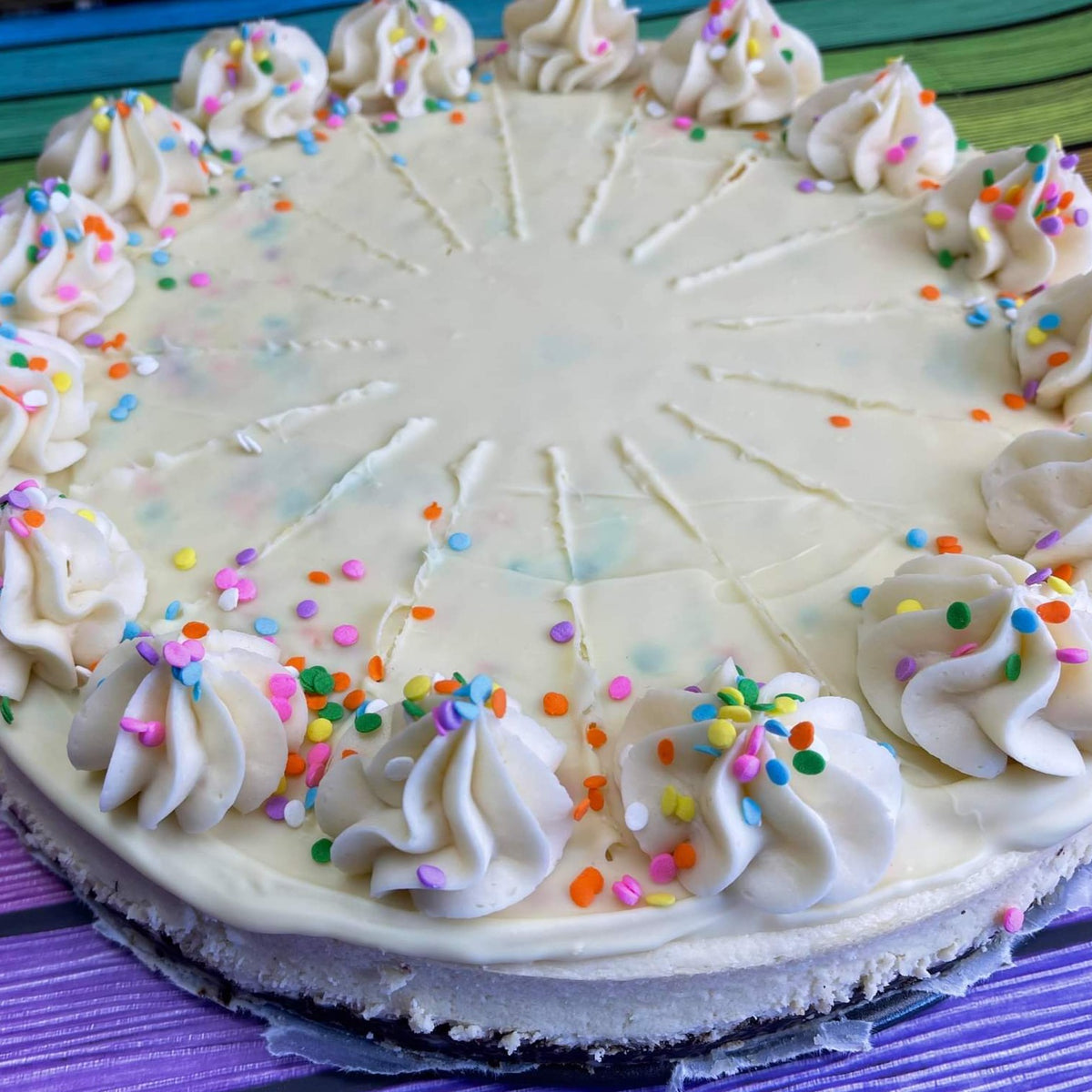 Scratch-made cheesecake from Radical Gardens bakery in Timmins, in one of ten flavors and three sizes from 6 inch to 12 inch